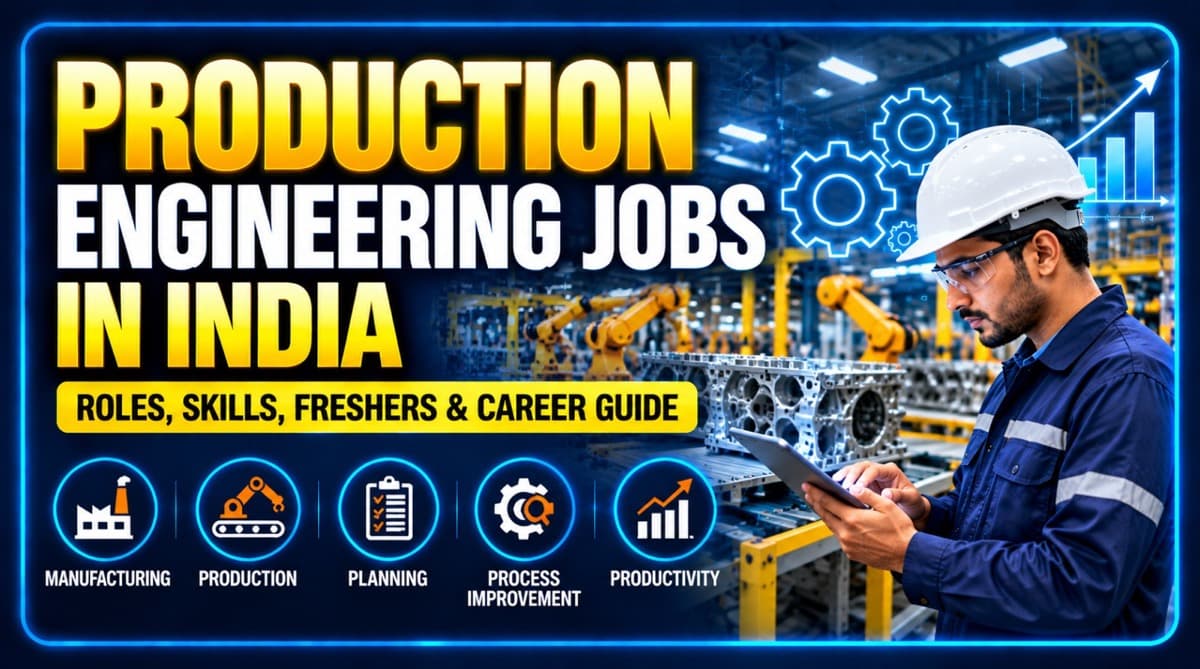 Production Engineering Jobs in India: Roles, Skills, Freshers & Career Guide