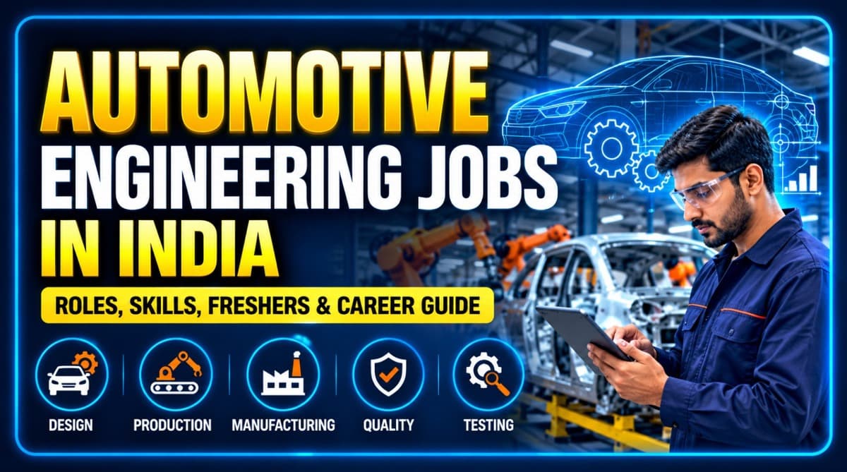 Automotive Engineering Jobs in India: Roles, Skills, Freshers & Career Guide